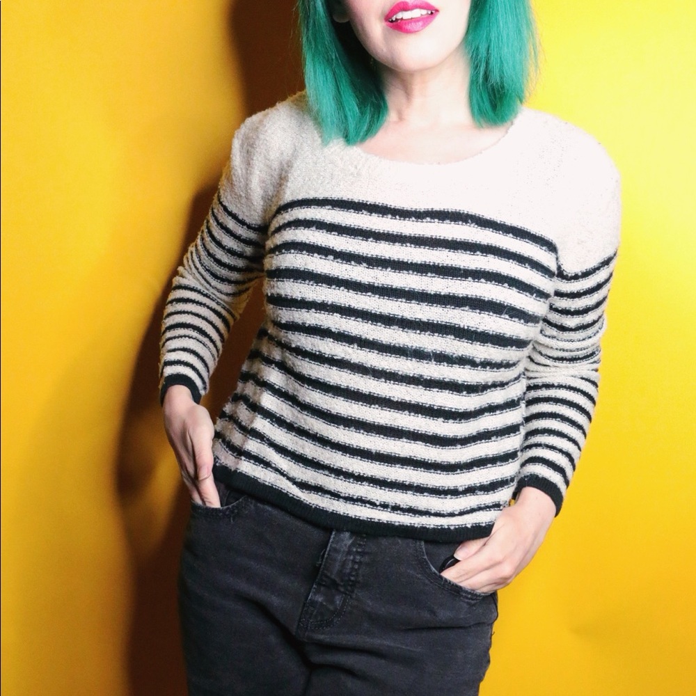Navy Striped Sweater - Picture 2 of 3
